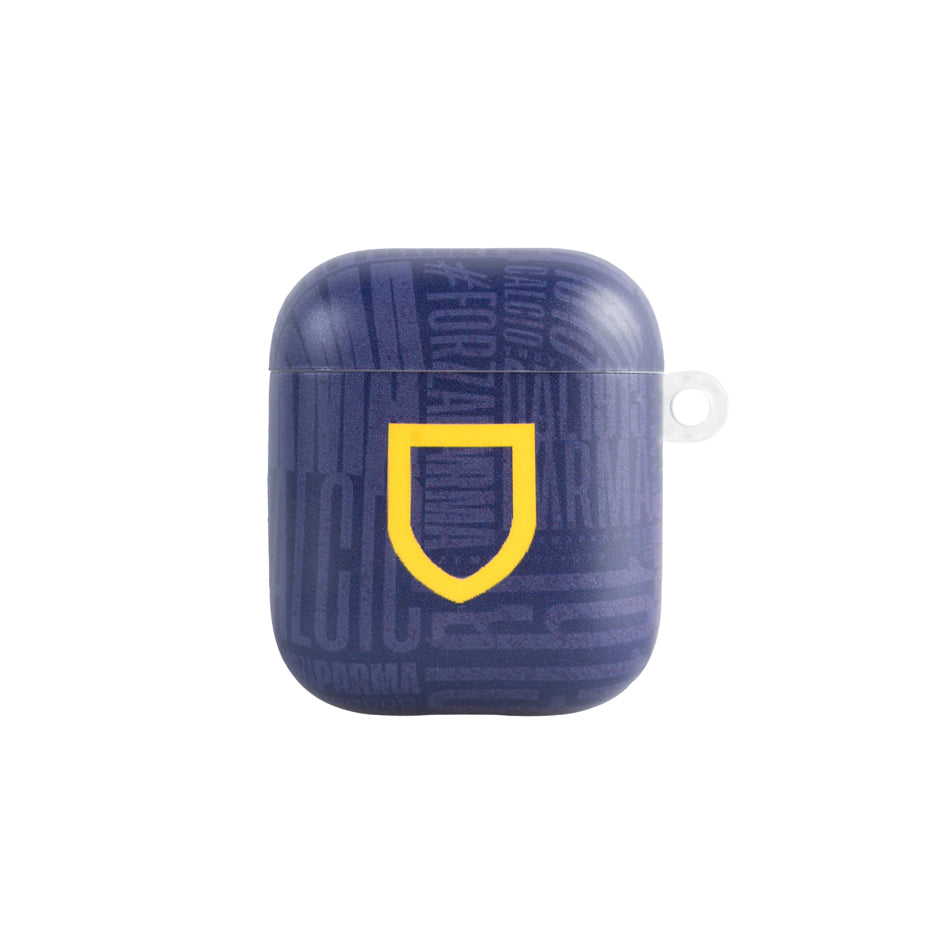 Cover EarPods Texture blu con scudetto giallo Parma Calcio