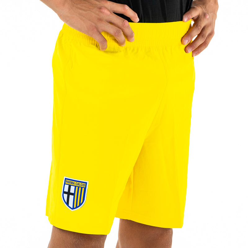 Pantaloncino gara adulto giallo con logo Parma Calcio e Puma