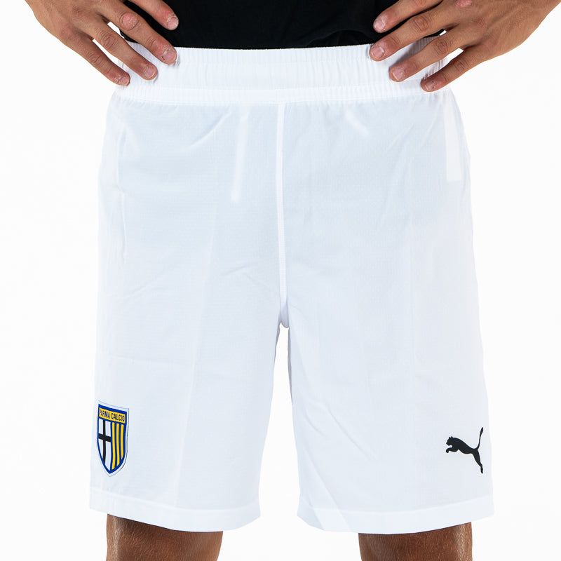Pantaloncino gara adulto bianchi con logo Parma Calcio e Puma