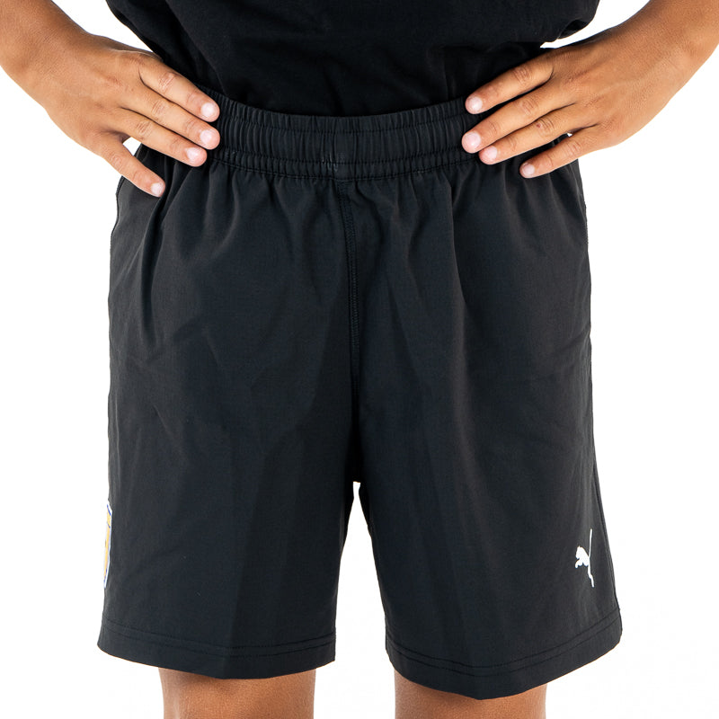 Pantaloncino gara junior neri con logo Parma Calcio e Puma