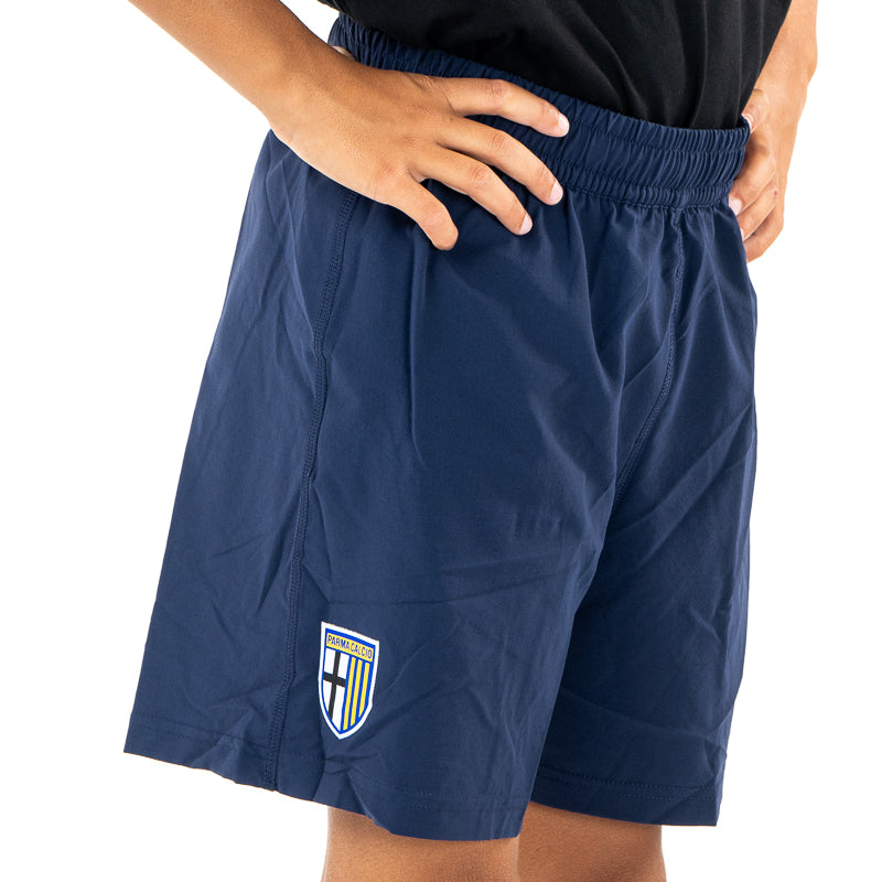 Pantaloncino gara junior blu navy con logo Parma Calcio e Puma