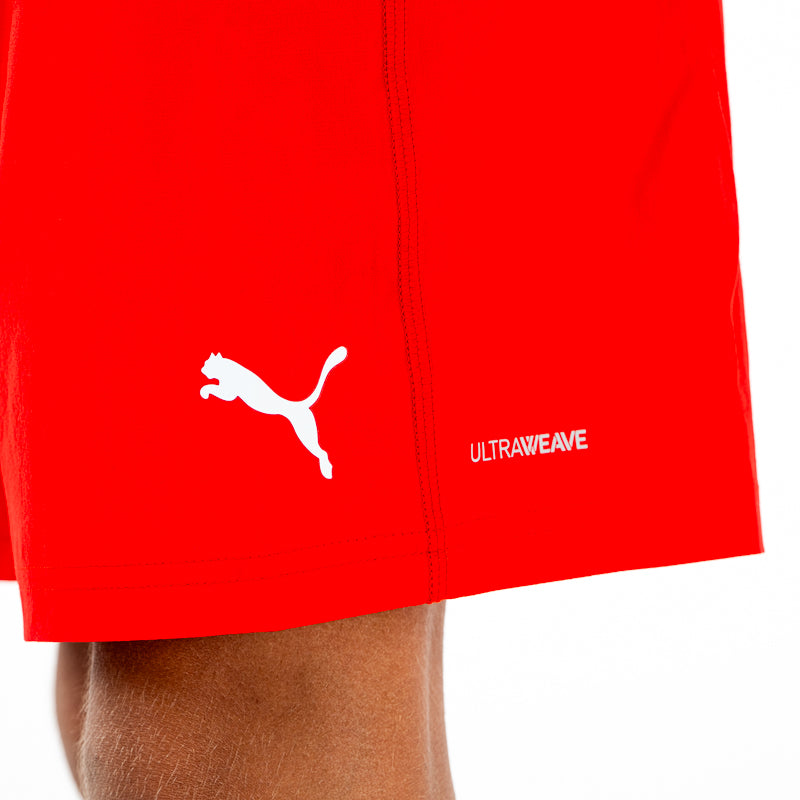 Pantaloncino gara junior rosso portiere con logo Parma Calcio e Puma