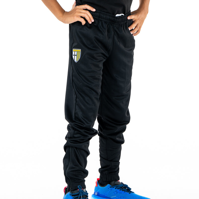 Pantalone Tuta Junior da Allenamento Nero con logo Parma Calcio e Puma