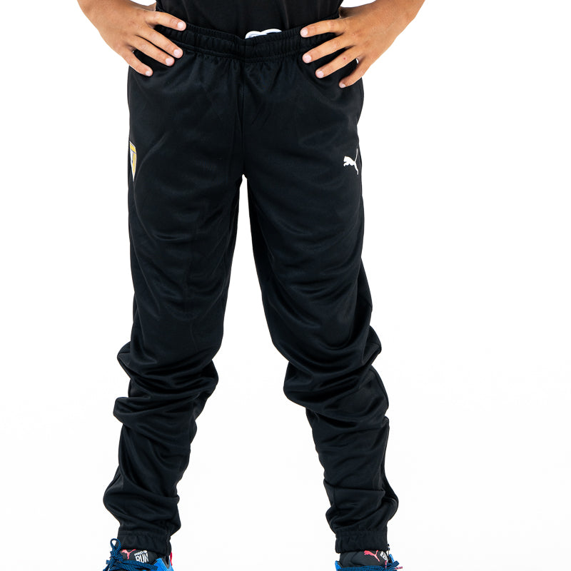Pantalone Tuta Junior da Allenamento Nero con logo Parma Calcio e Puma
