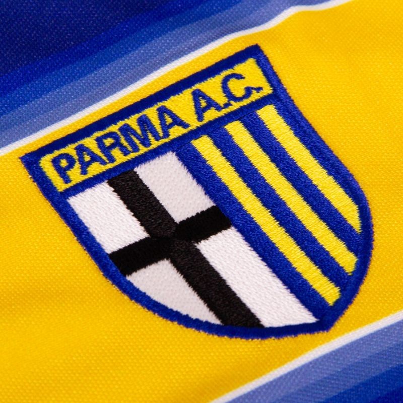 Maglia retro Parma Calcio 1999 righe gialle e blu