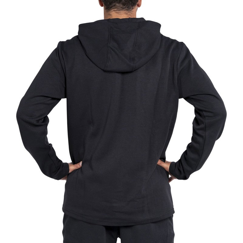 Back felpa nera adulto in cotone con cappuccio zip tasche laterali logo Parma Calcio e Puma