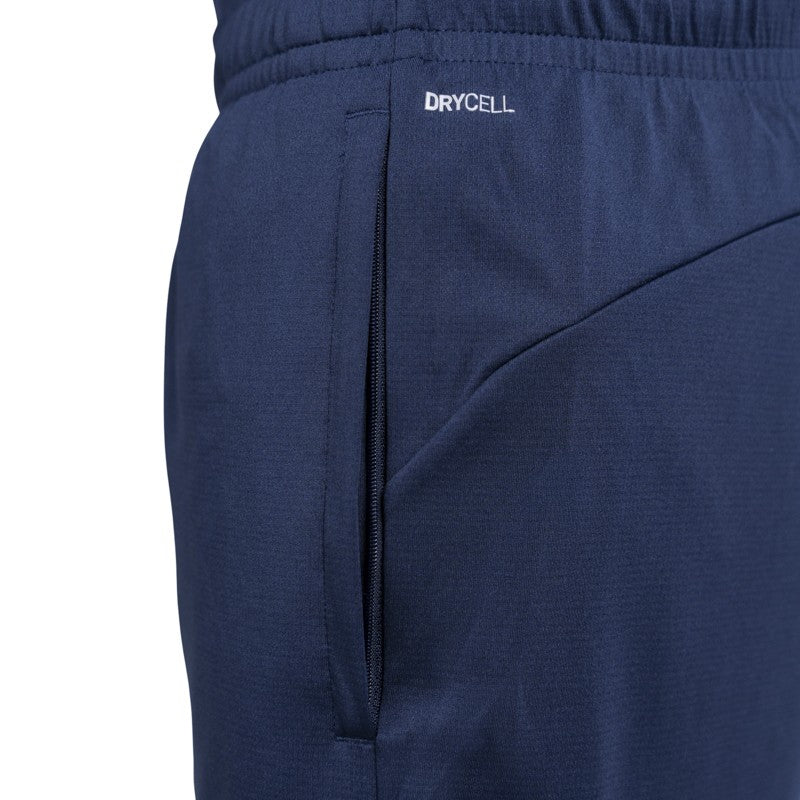 Pantaloncini blu training con tasche laterali e logo Parma Calcio dettaglio scritta drycell