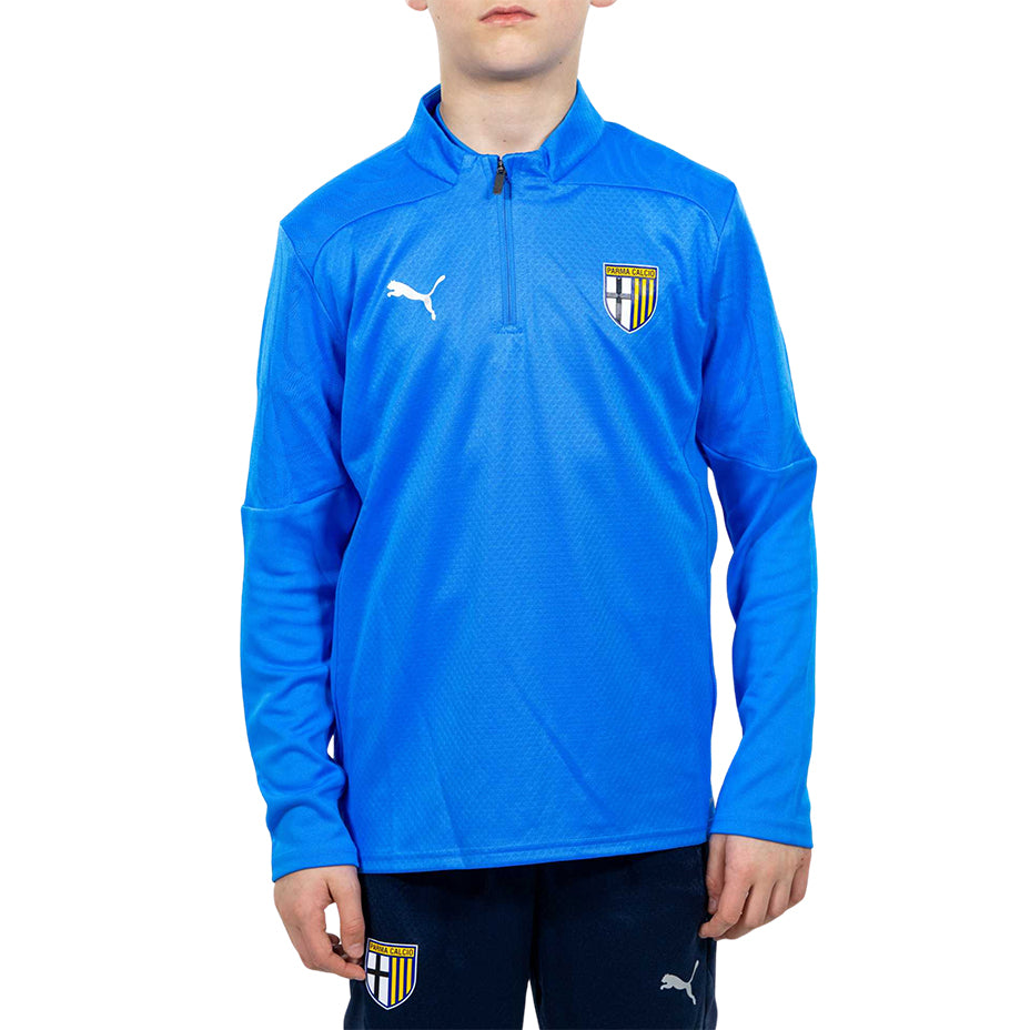 Felpa 1/4 Zip Training Junior Blu Ignite con maniche lunghe