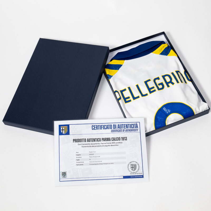 Maglia Gara Third 25/26 autografata da Pellegrino 9 - Parma Calcio