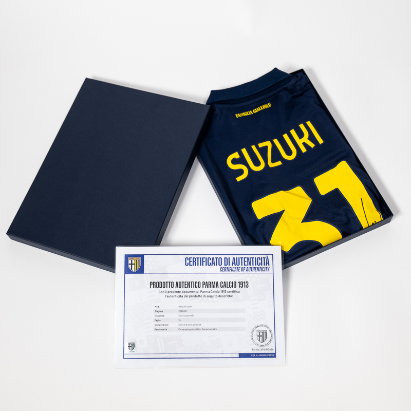 Maglia Gara Fourth 25/26 autografata da Suzuki 31 - Parma Calcio