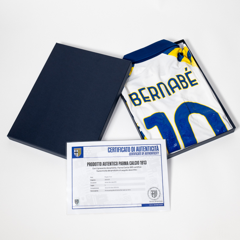 Maglia Gara Third 25/26 autografata da Bernabé 10 - Parma Calcio