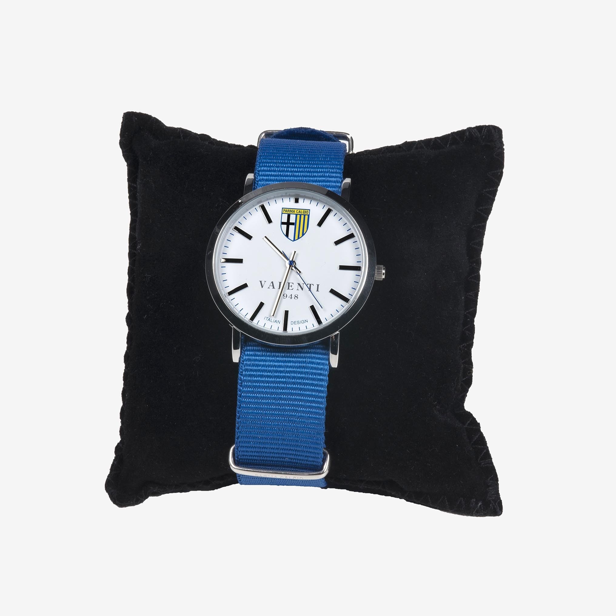 Orologio con cinturino in tessuto blu Parma Calcio