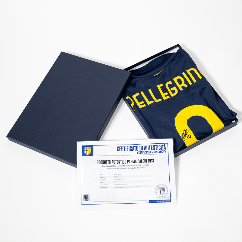 Maglia Gara Fourth 25/26 autografata da Pellegrino 9 - Parma Calcio