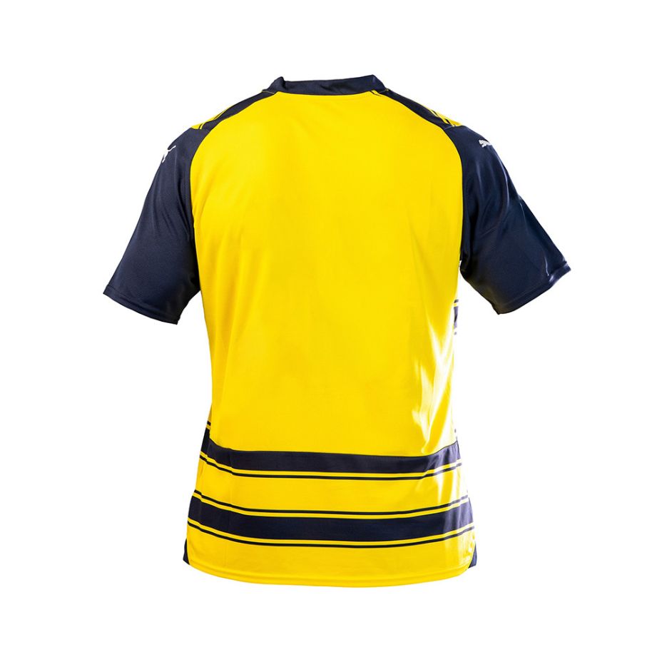 Maglia gara woman away con righe orizzontali giallo e blu Parma calcio