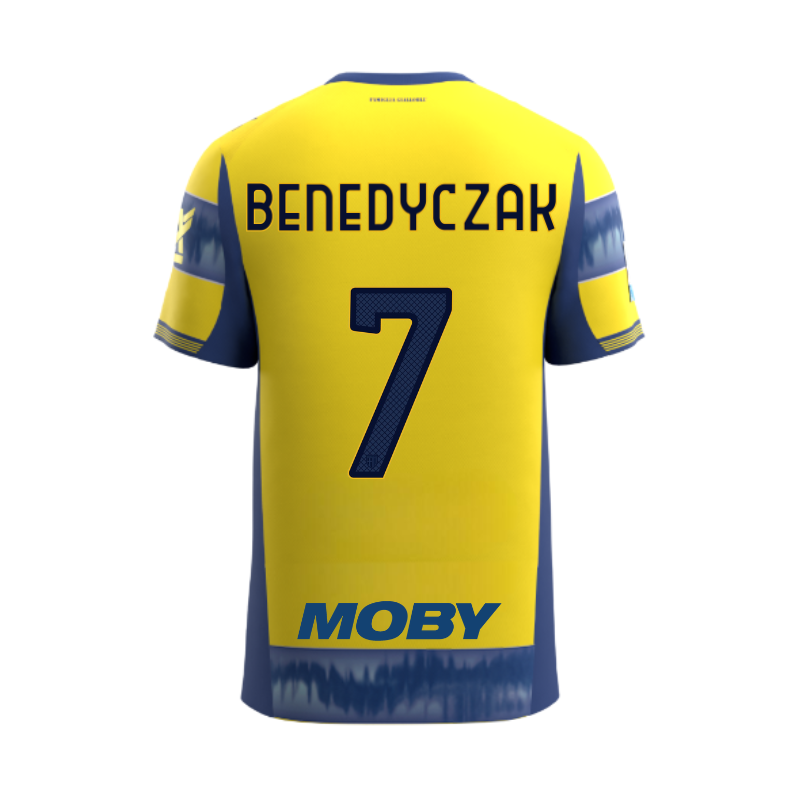 Maglia Junior Gara Parma Calcio Away 25/26 Benedyczak 7