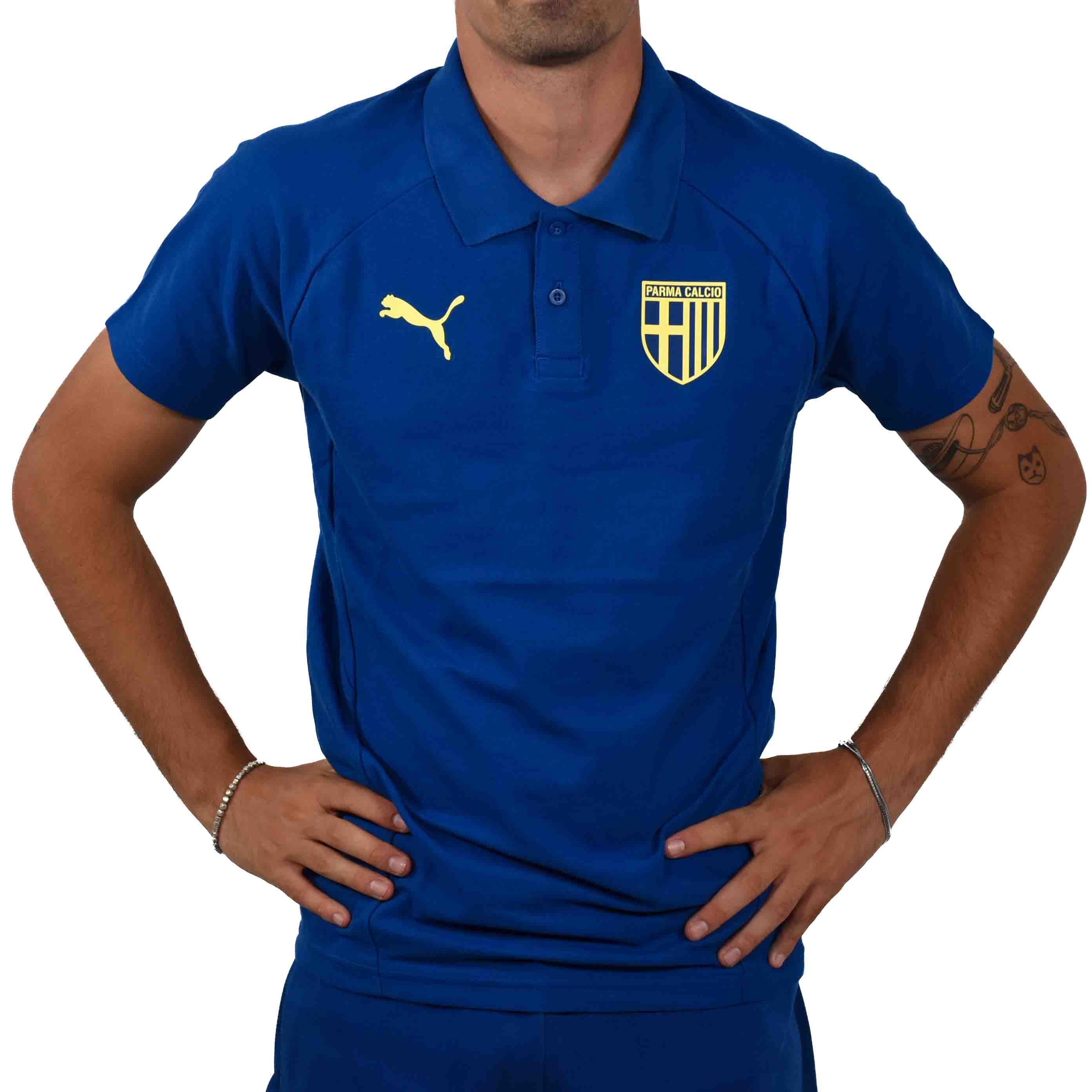 Polo EvoStripe Clyde Royal-Lemon Crush - Parma Calcio