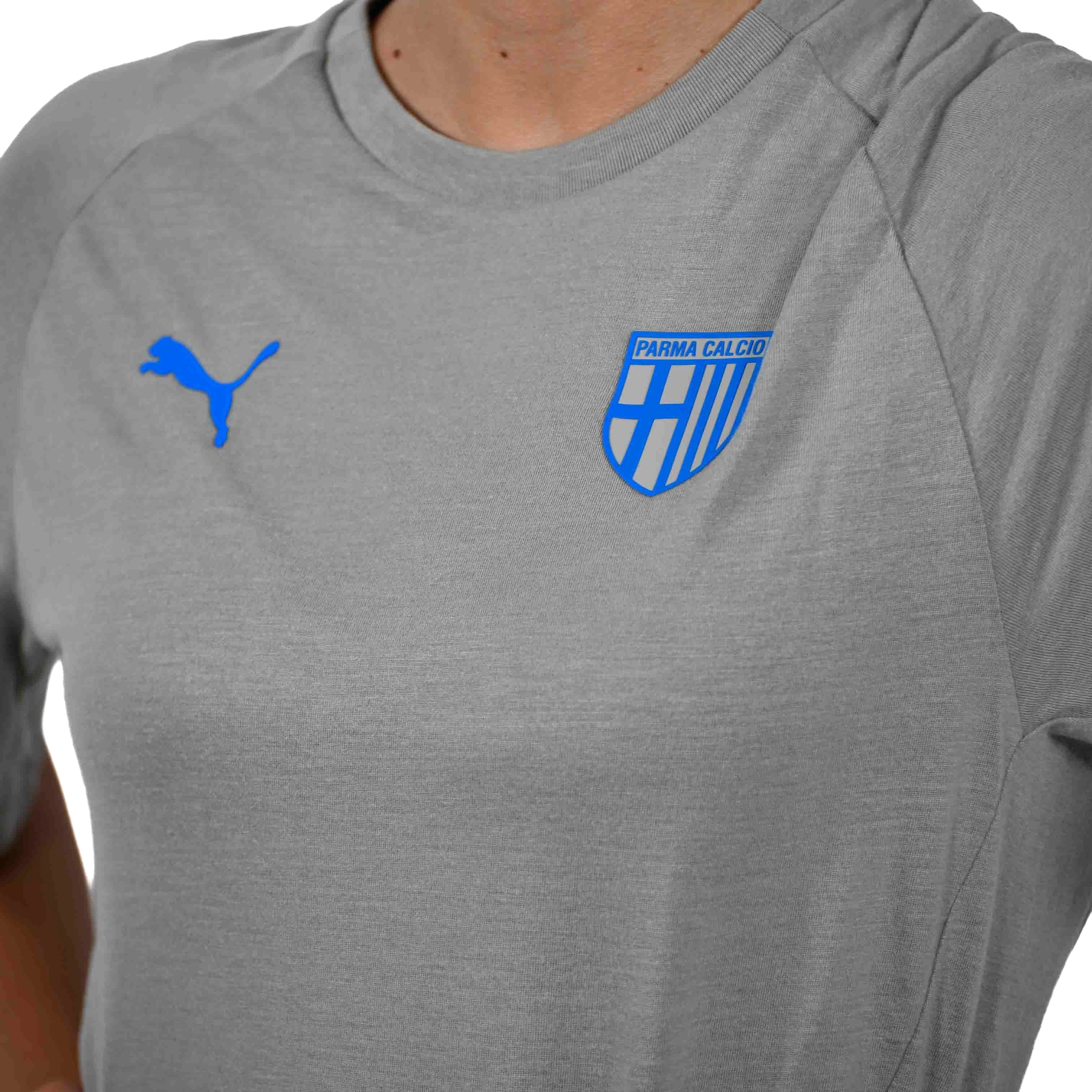 T-Shirt Woman EvoStripe Smokey Gray-Ultra Blue - Parma Calcio