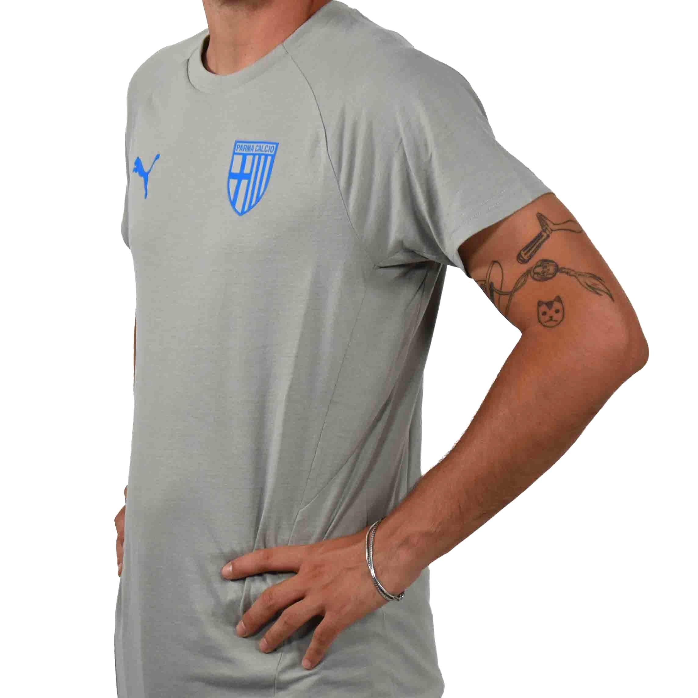 T-Shirt EvoStripe Smokey Gray-Ultra Blue - Parma Calcio