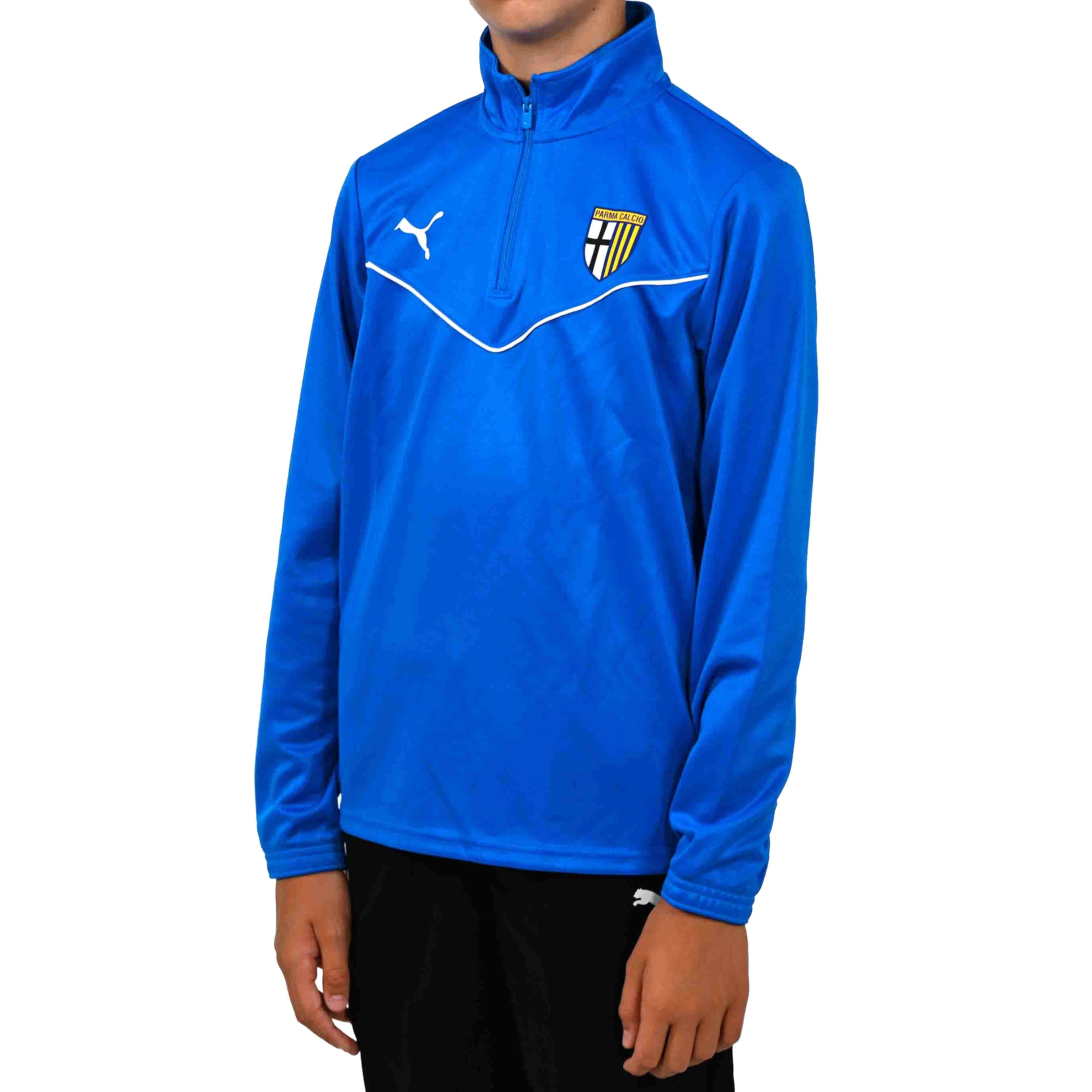 Felpa Junior 1/4 Zip Training Electric Blue - Parma Calcio