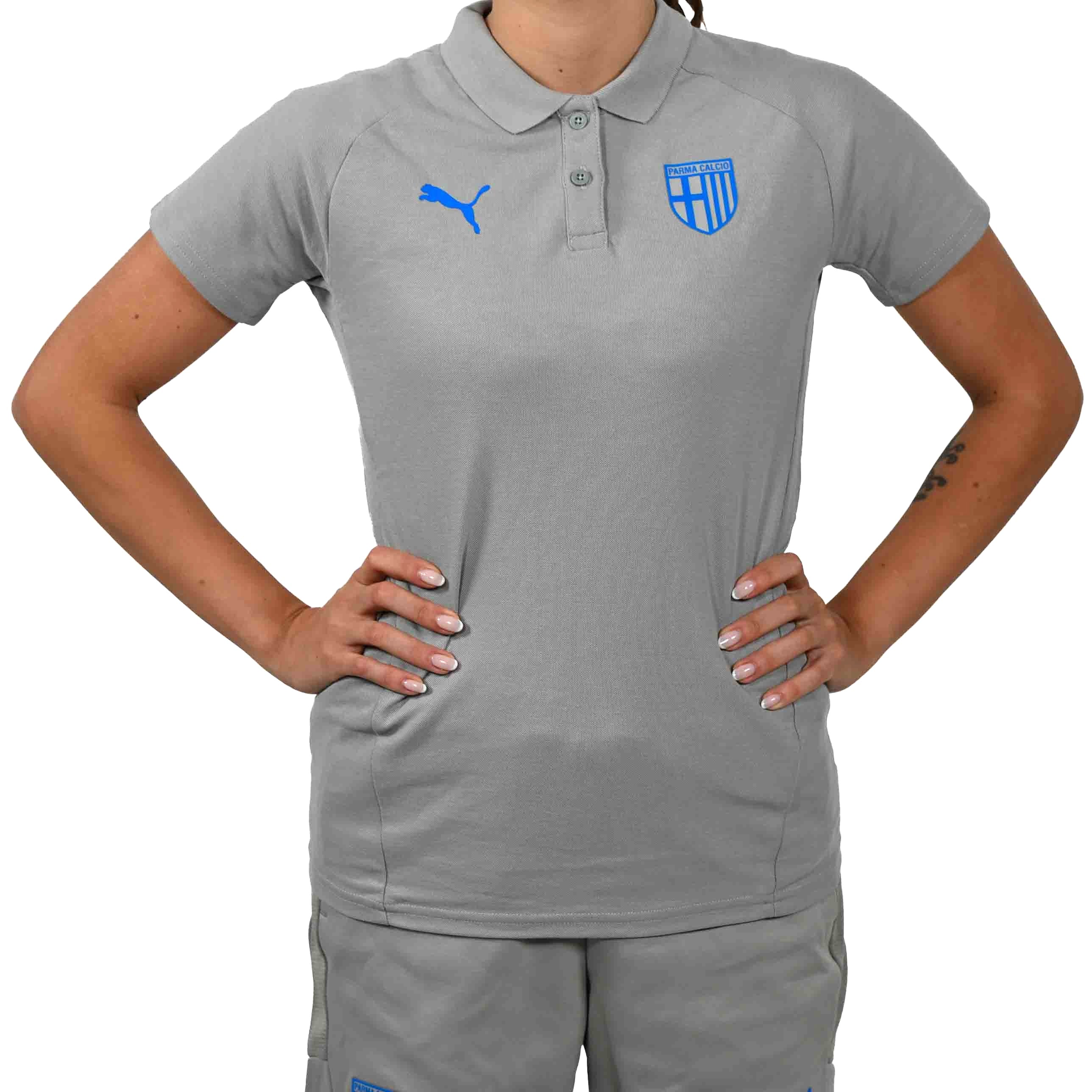 Polo Woman EvoStripe Smokey Gray-Ultra Blue - Parma Calcio