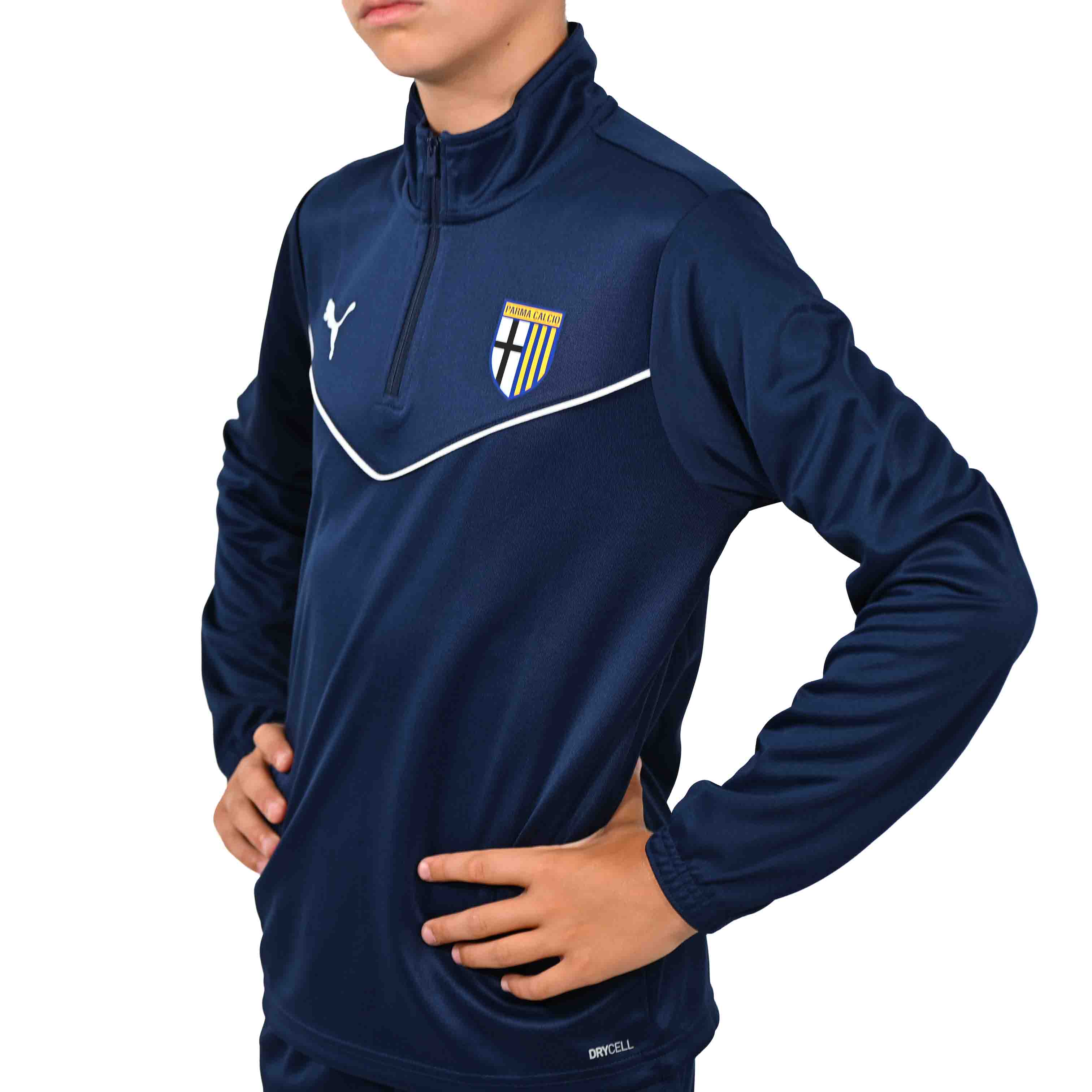 Felpa Junior 1/4 Zip Training Blu Navy - Parma Calcio