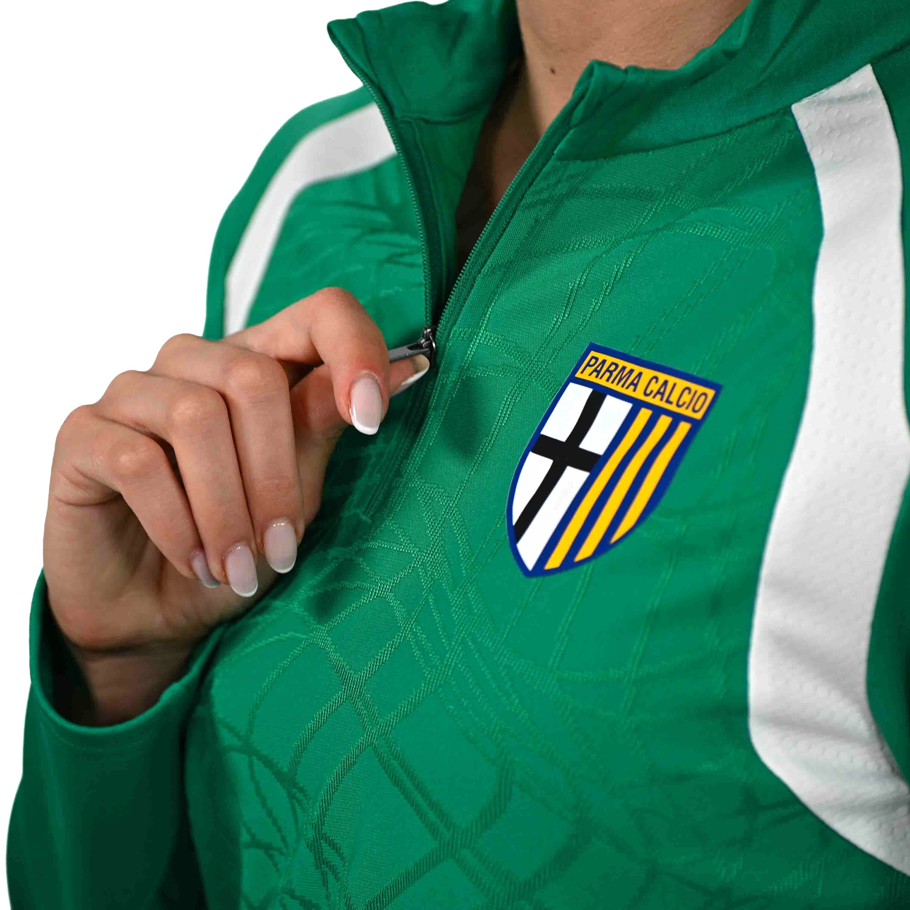 Felpa Woman 1/4 Zip Training Sport Green - Parma Calcio