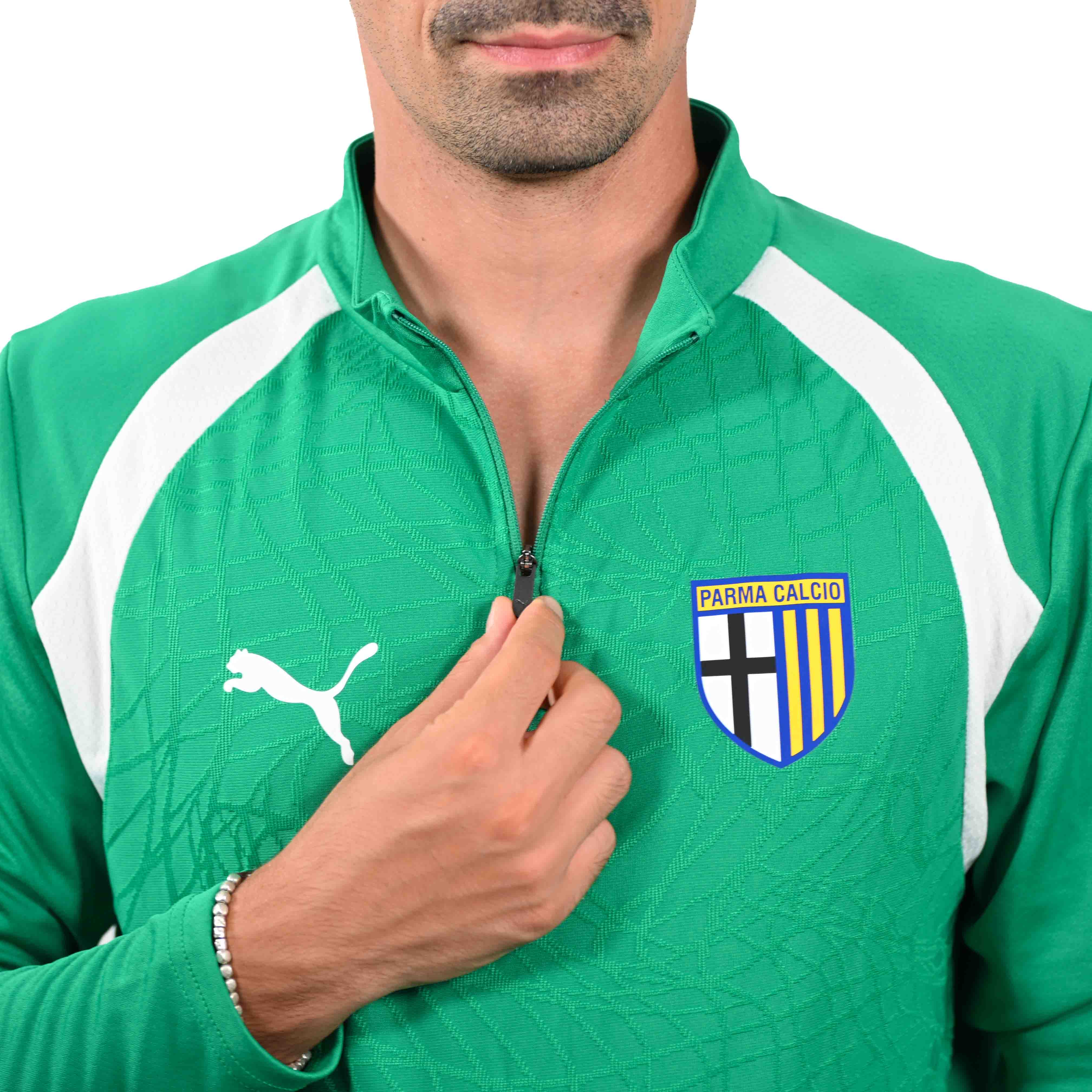 Felpa 1/4 Zip Training Sport Green - Parma Calcio