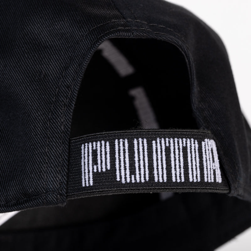 Cappello nero Parma calcio con dettaglio elastico sul retro con scritta Puma in bianco