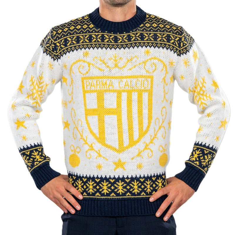 Maglione di Natale Bianco e Blu 25/26 - Parma Calcio