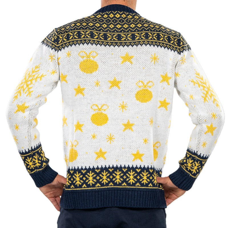 White and Blue Christmas Sweater 25/26 - Parma Calcio