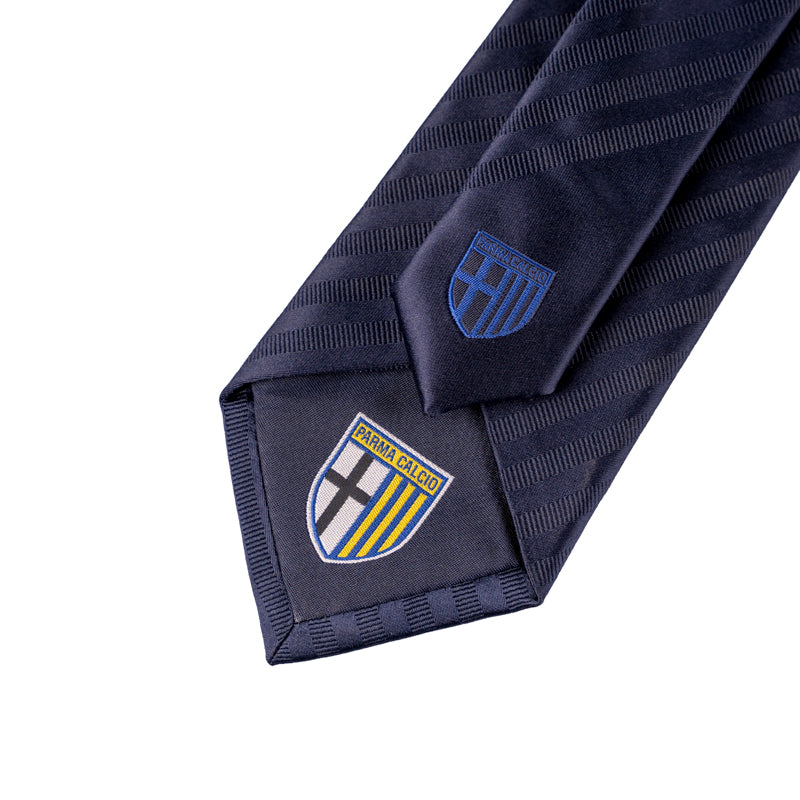 Cravatta blu con logo parma calcio