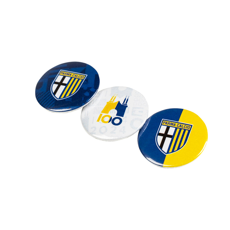 Tris spille con logo parma e tardini 100