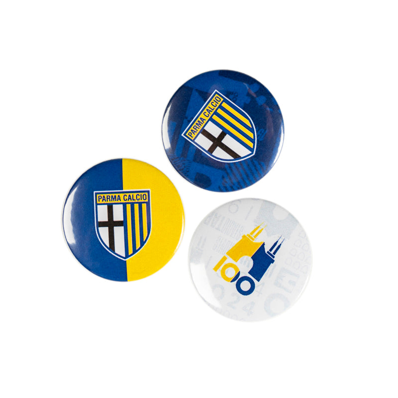Tris spille con logo parma e tardini 100