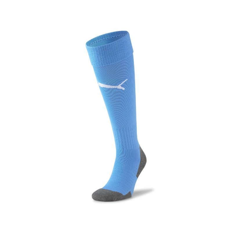 Calzettoni gara portiere light blue con logo puma bianco ricamato