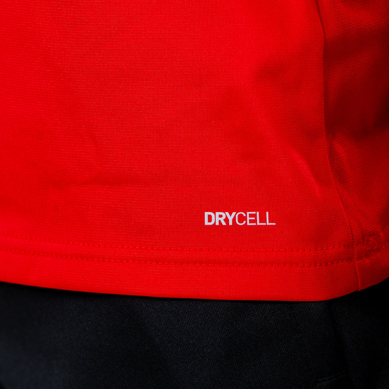 Dettaglio scritta Drycell maglia training woman rossa