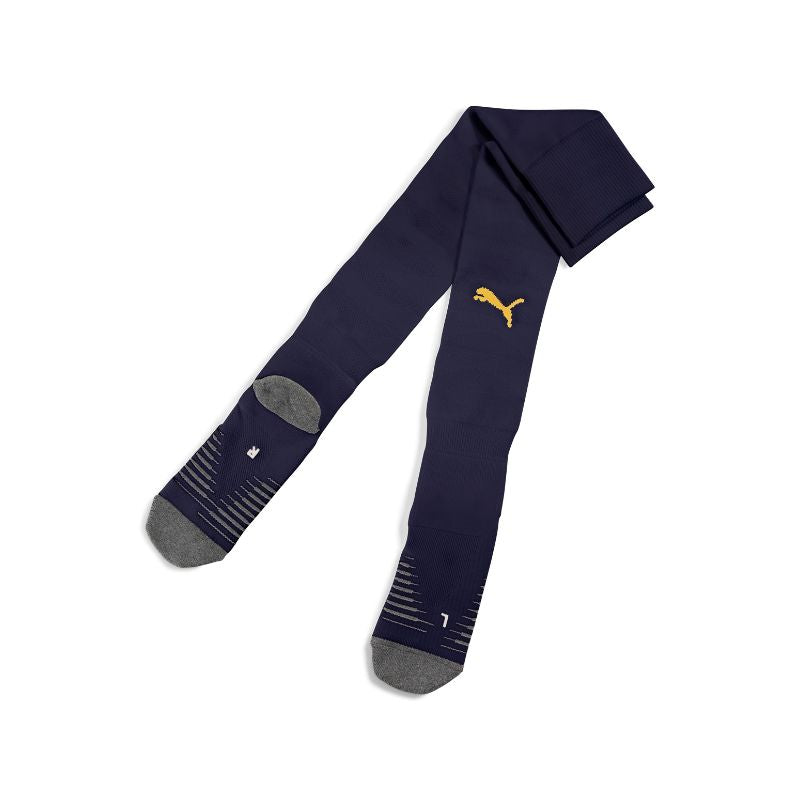 Calzettoni gara Fourth blu navy con logo puma giallo ricamato