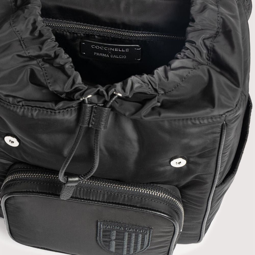 Interno Zaino Coccinelle x Parma Calcio in tela e pelle nero