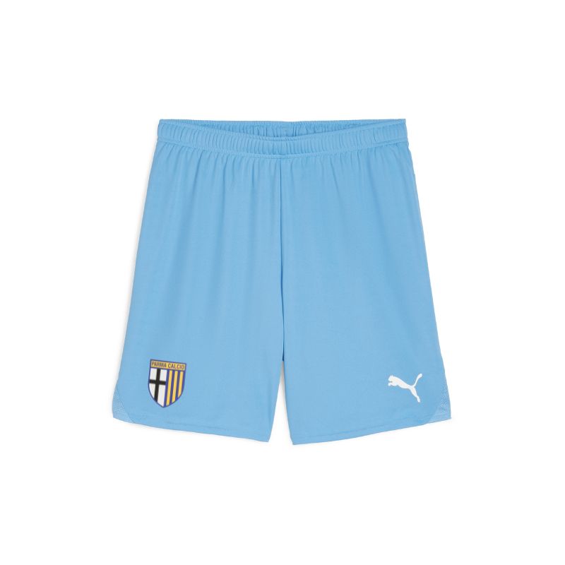 Pantaloncino gara portiere light blue con logo Parma Calcio e logo Puma