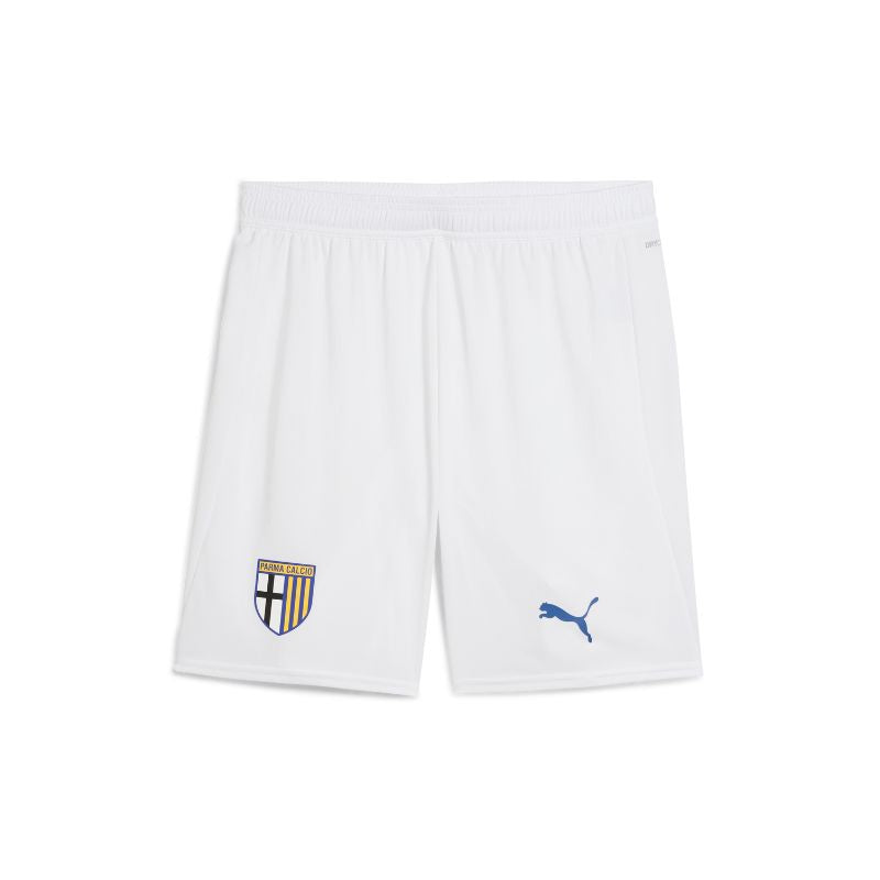 Pantaloncino gara third bianco con logo Parma Calcio e logo Puma