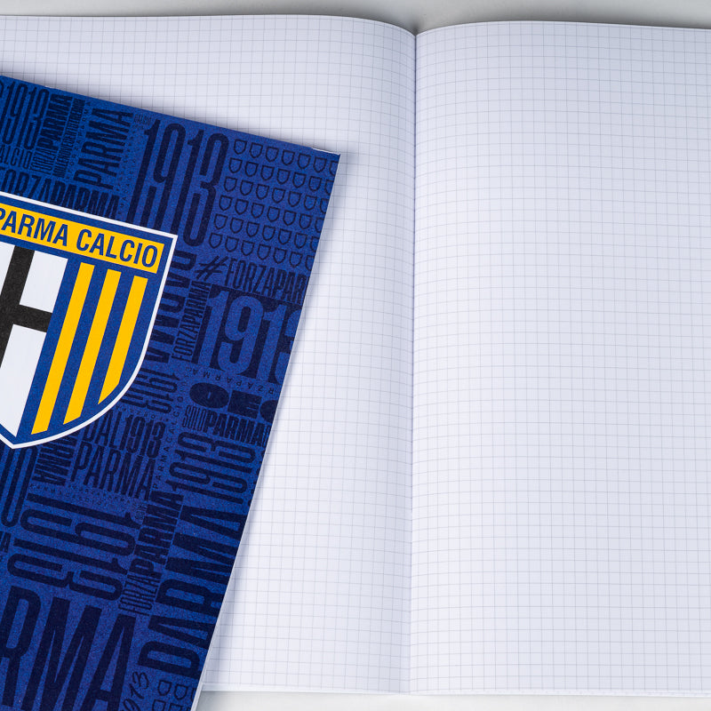 Quaderno a quadretti texture blu - Parma Calcio
