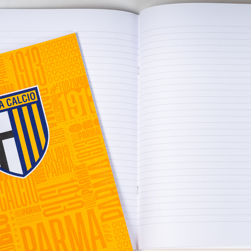 Yellow Textured Lined Notebook - Parma Calcio