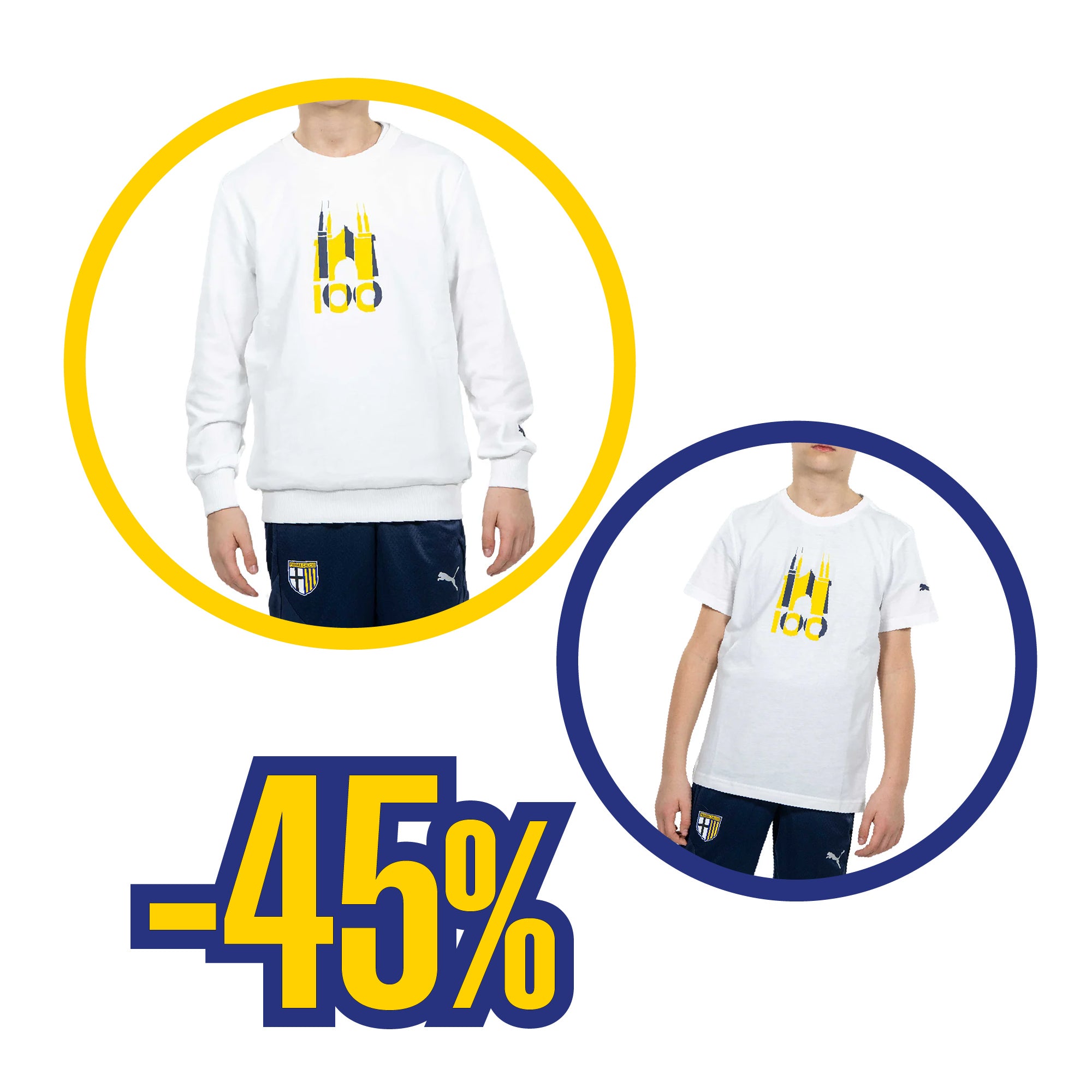 TARDINI 100 スウェットシャツ + TARDINI 100 ジュニアTシャツ セット