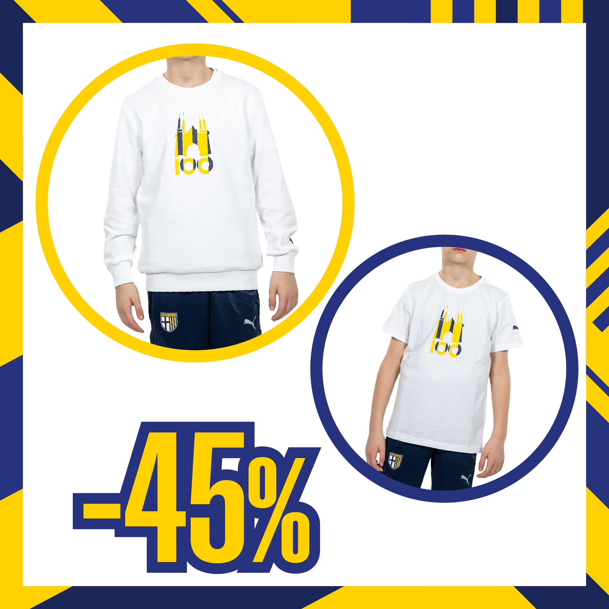 TARDINI 100 スウェットシャツ + TARDINI 100 ジュニアTシャツ セット