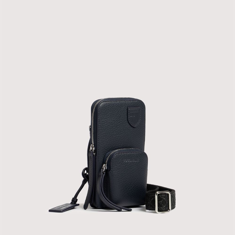 Portacellulare Coccinelle x Parma Calcio in pelle blu notte