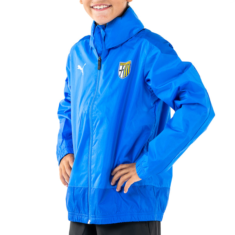 Junior Training Rain Jacket Electric Blue Parma Calcio