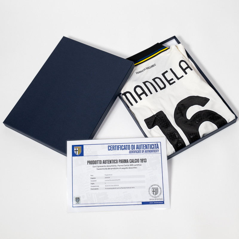 Maglia Gara Home 25/26 autografata da Mandela 16 - Parma Calcio