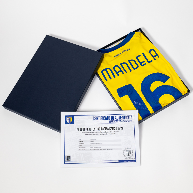 Maglia Gara Away 25/26 autografata da Mandela 16 - Parma Calcio