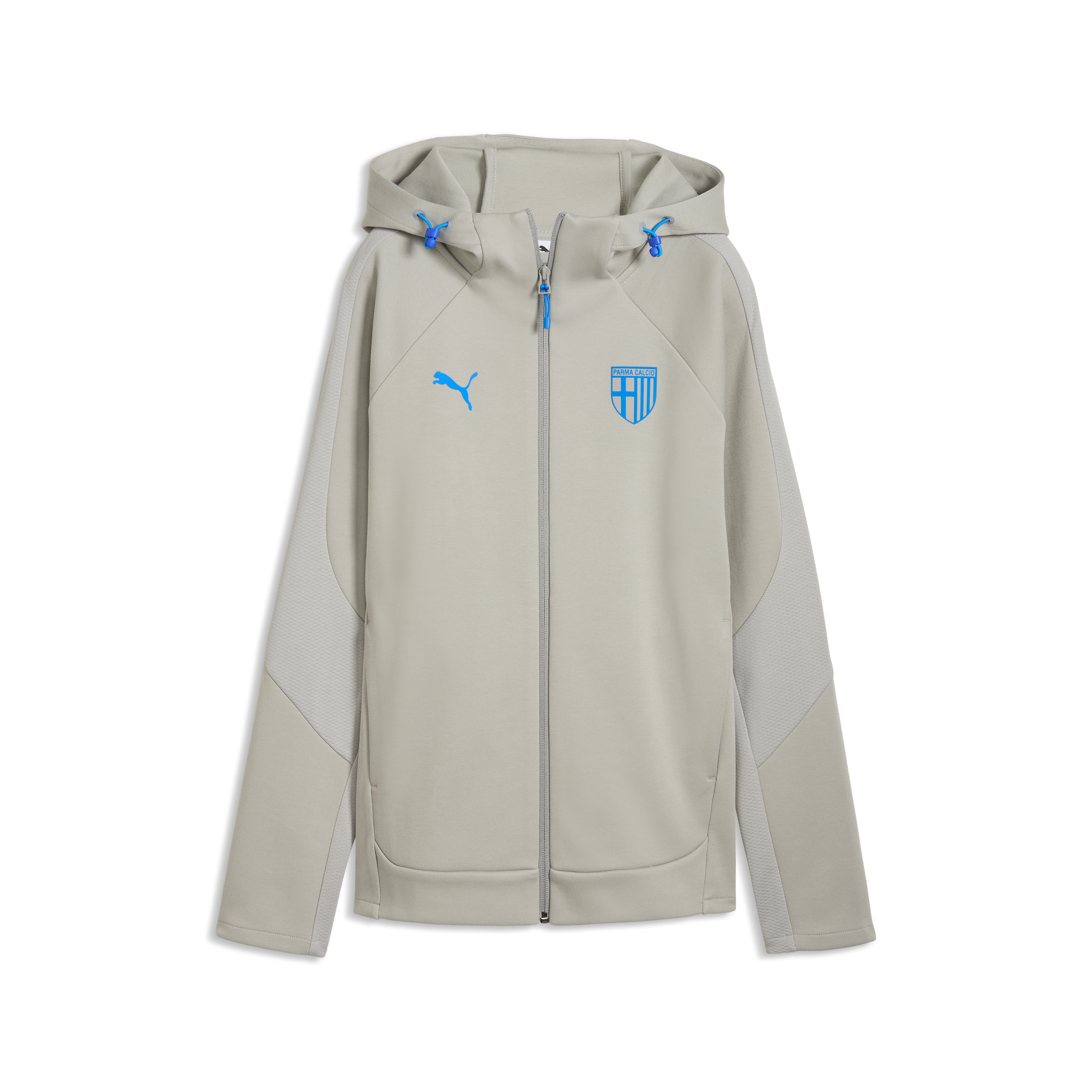 Felpa Woman Hooded Evostripe Zip Smokey Gray-Ultra Blue - Parma Calcio