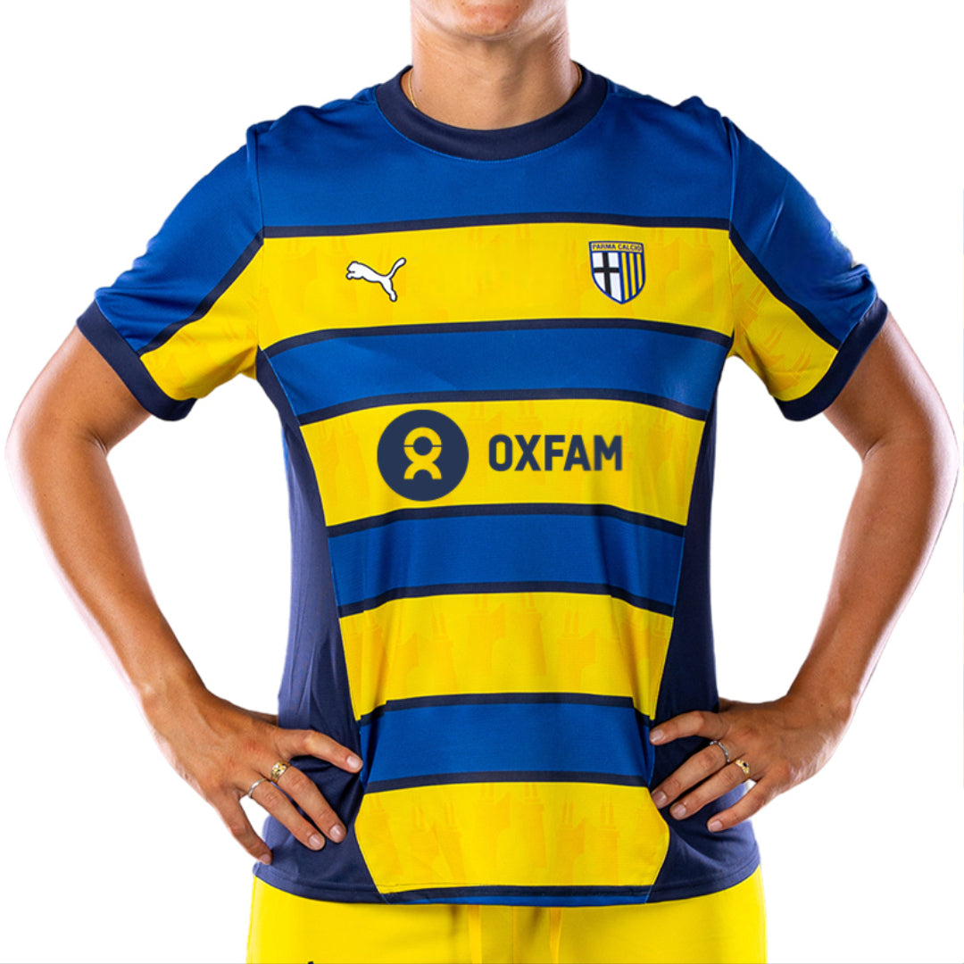 Giallo Blu Maglia Parma Puma Maglia Woman Gara Away 24/25 Parma Calcio