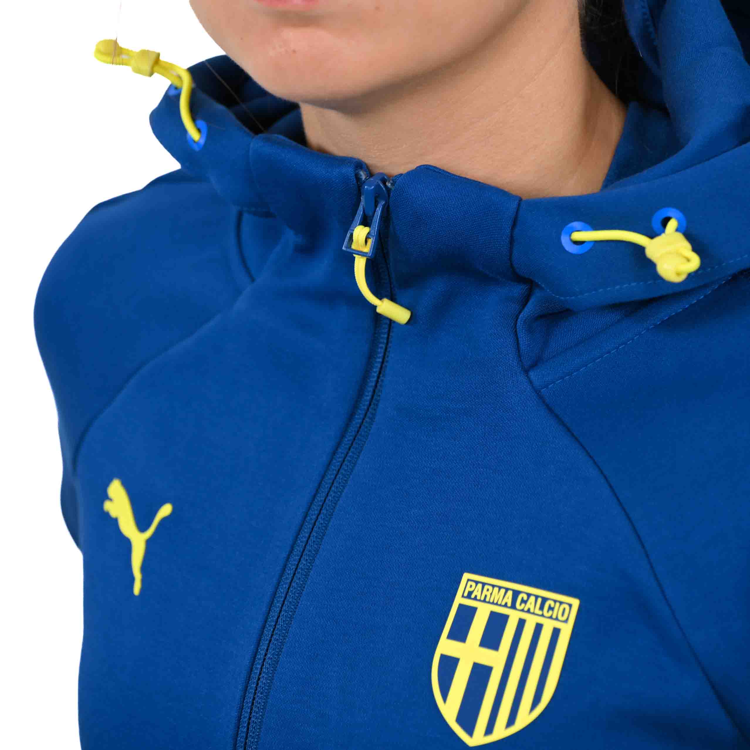 Felpa Woman Hooded Evostripe Zip Clyde Royal-Lemon Crush - Parma Calcio